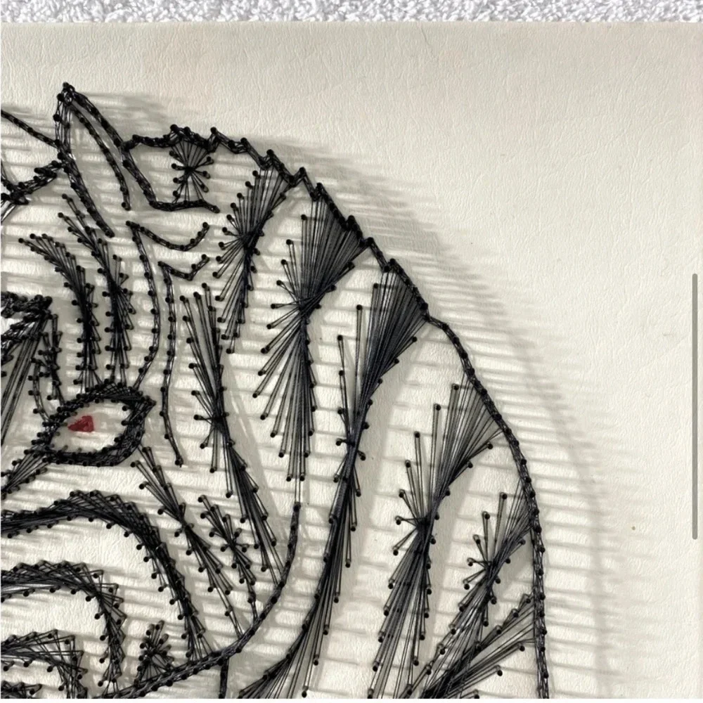 Vintage Handmade Zebra String Art Wall Art - Picture 5 of 16